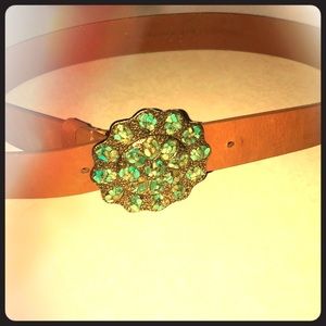 coldwater creek belt with turquoise stones